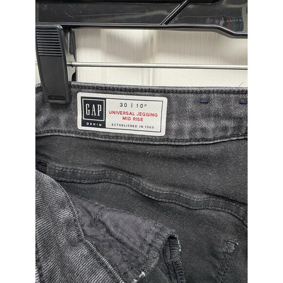 Gap Charcoal Black Jeans, Universal Jegging Mid Rise Cropped, Women's Size 10P - Picture 2 of 6